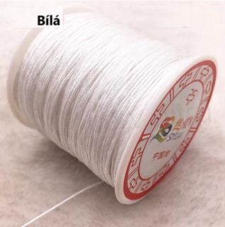Nylonová šňůrka - bílá 0,8 mm (N139)